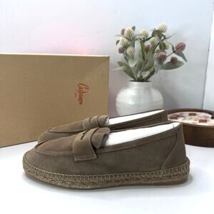 Castañer Nacho Espadrille Suede Loafer Vision Taupe Men 8/EU 41 NWB